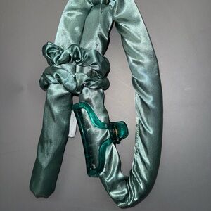 Satin Teal Heatless Hair Curler Set